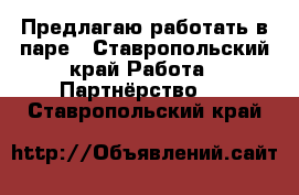 Предлагаю работать в паре - Ставропольский край Работа » Партнёрство   . Ставропольский край